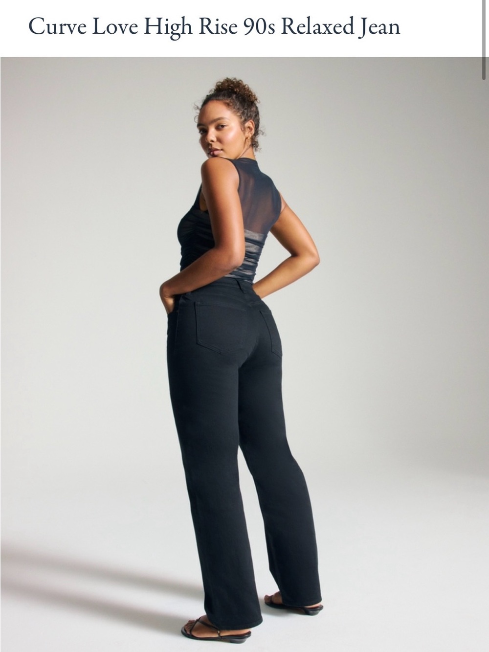 Abercrombie 90’s Relaxed High Rise Black Jeans